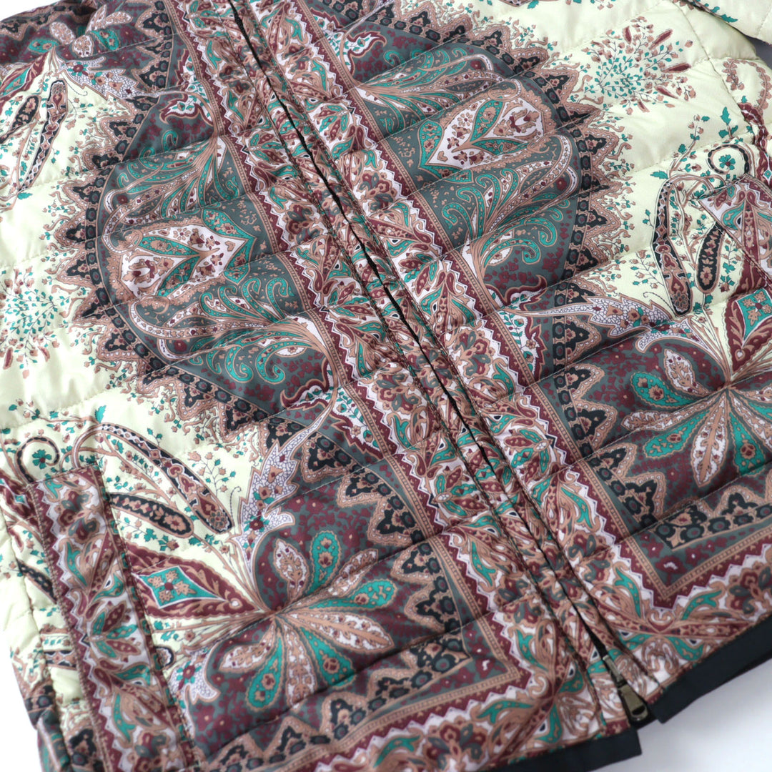 Excellent ETRO Down jacket Rare large size 2-way paisley print 46 142-17558-5053