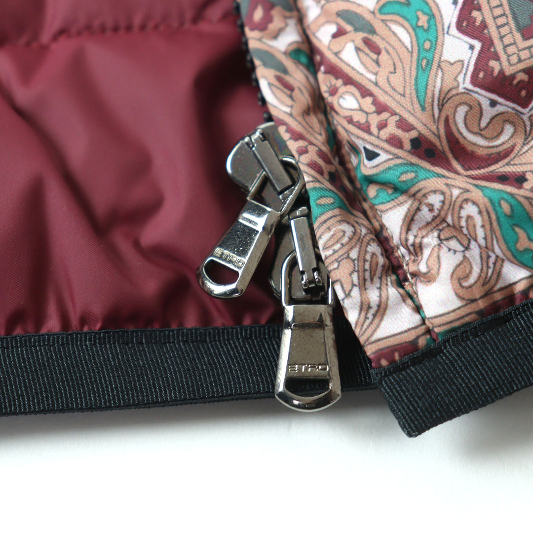 Excellent ETRO Down jacket Rare large size 2-way paisley print 46 142-17558-5053