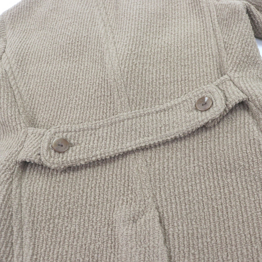 Excellent BOGLIOLI tweed coat Logo button back belt wool men 48 C0301E 23 DOVER