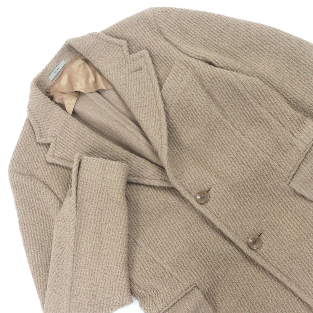 Excellent BOGLIOLI tweed coat Logo button back belt wool men 48 C0301E 23 DOVER