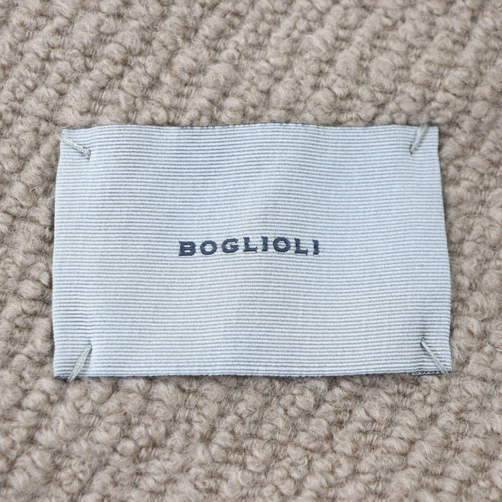 Excellent BOGLIOLI tweed coat Logo button back belt wool men 48 C0301E 23 DOVER