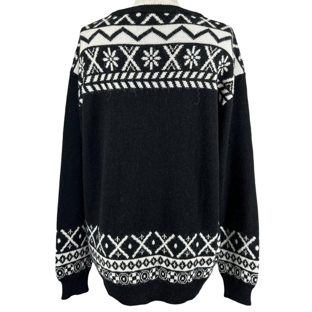 Excellent MOSCHINO knit Jacquard Teddy Bear black acrylic Women XS KD7233118