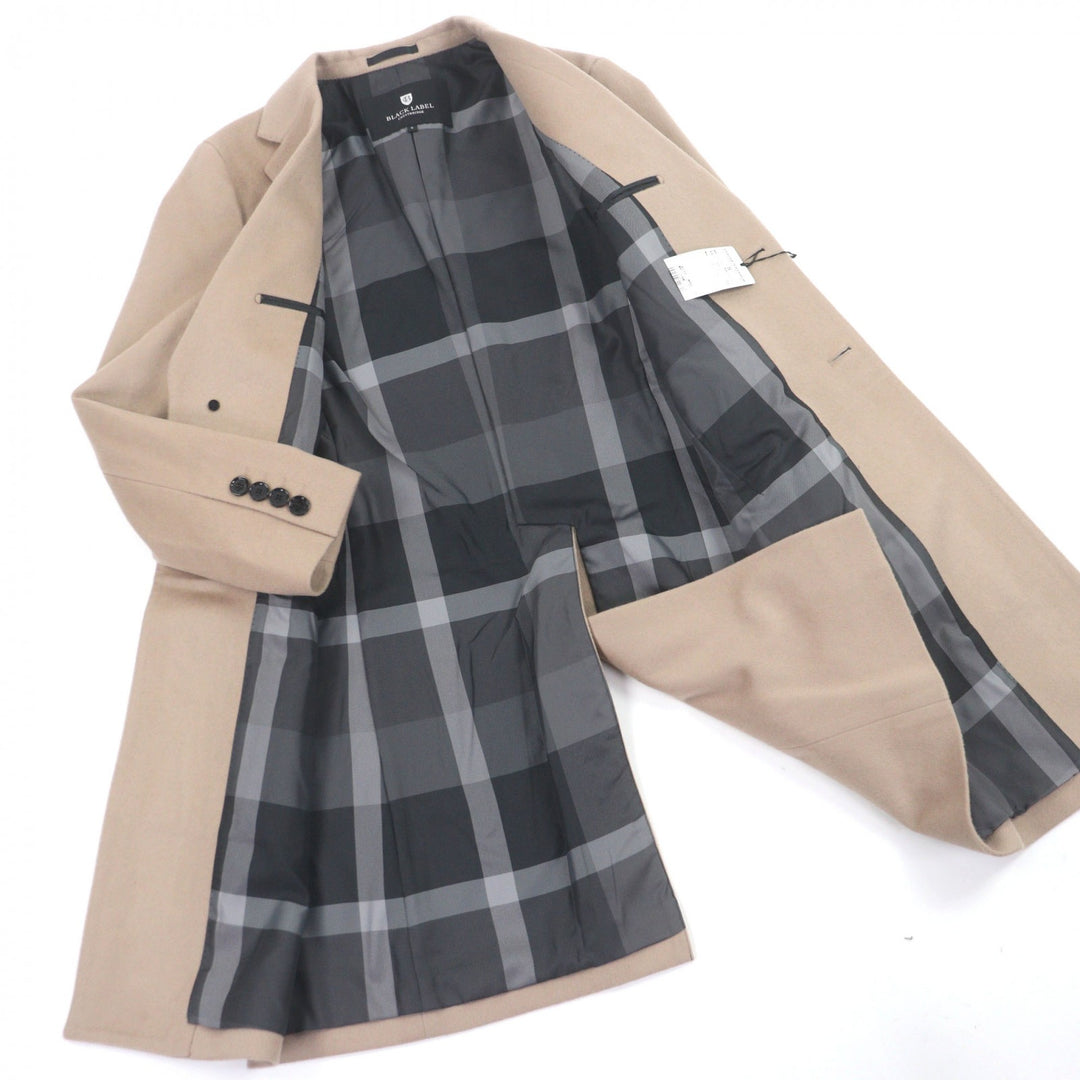 Pristine BLACK LABELCRESTBRIDGE coat Cashmere blend checkered lining wool men S