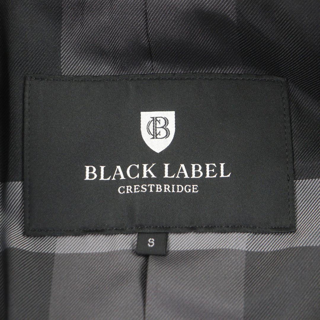 Pristine BLACK LABELCRESTBRIDGE coat Cashmere blend checkered lining wool men S