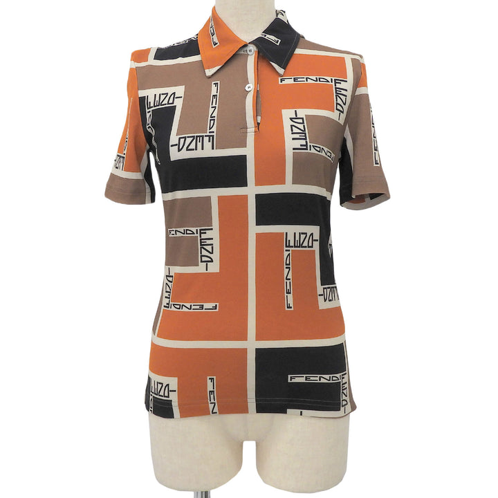 Excellent FENDI Short sleeve polo shirt Multi cotton Women S FS9629