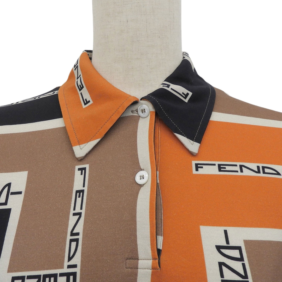 Excellent FENDI Short sleeve polo shirt Multi cotton Women S FS9629