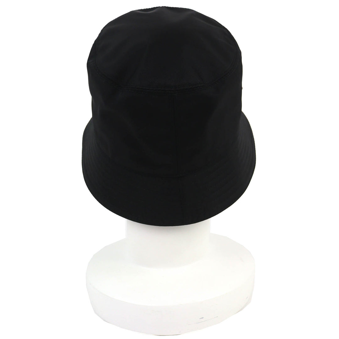 Great PRADA hat Triangle logo RE-NYLON bucket hat black recycled S 1HC137