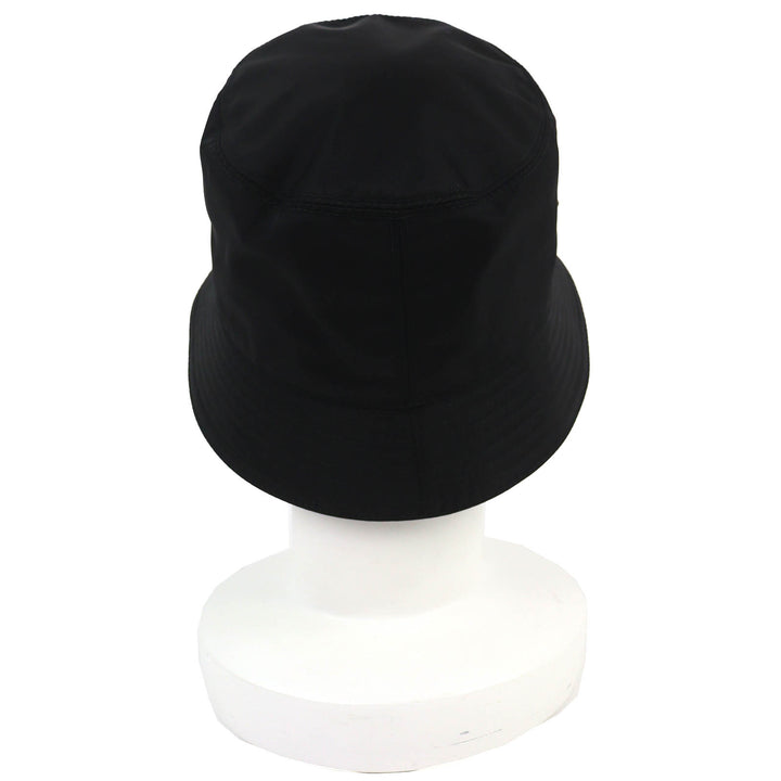 Great PRADA hat Triangle logo RE-NYLON bucket hat black recycled S 1HC137