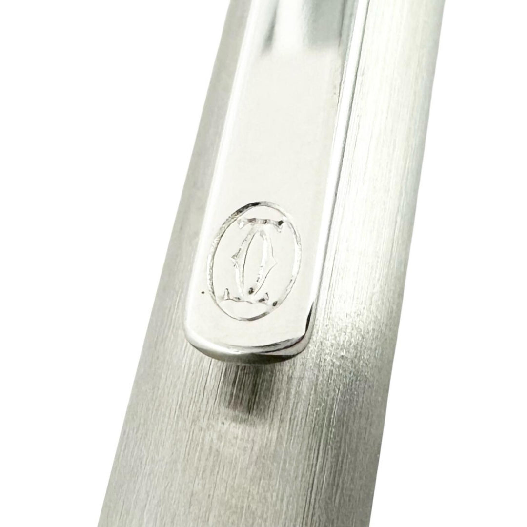 Excellent Cartier Ballpoint pen Must de Cartier Logo engraved, hairline finish,