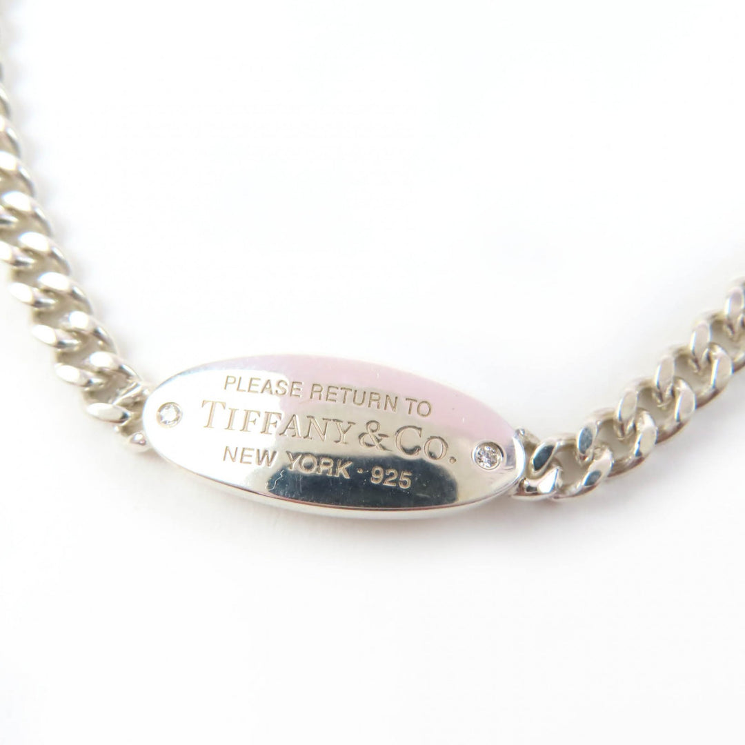 Great TIFFANY&Co. bracelet Oval ID Bracelet Kihei Chain Silver Ag925 Women