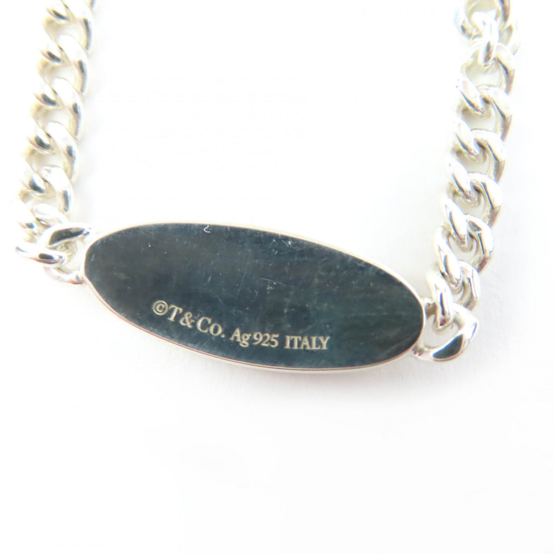 Great TIFFANY&Co. bracelet Oval ID Bracelet Kihei Chain Silver Ag925 Women