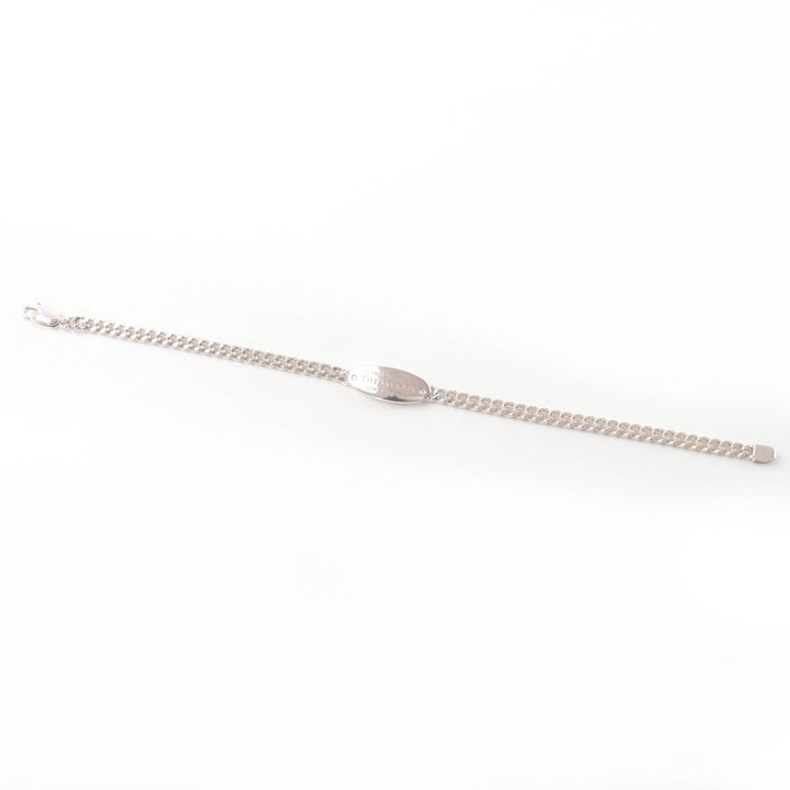 Great TIFFANY&Co. bracelet Oval ID Bracelet Kihei Chain Silver Ag925 Women