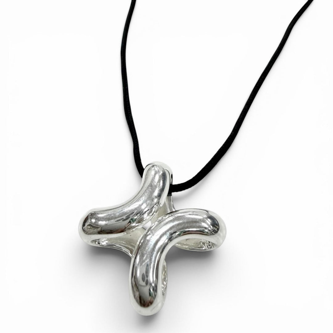 Excellent HERMES Necklace Lima PM Silver AG925 mens