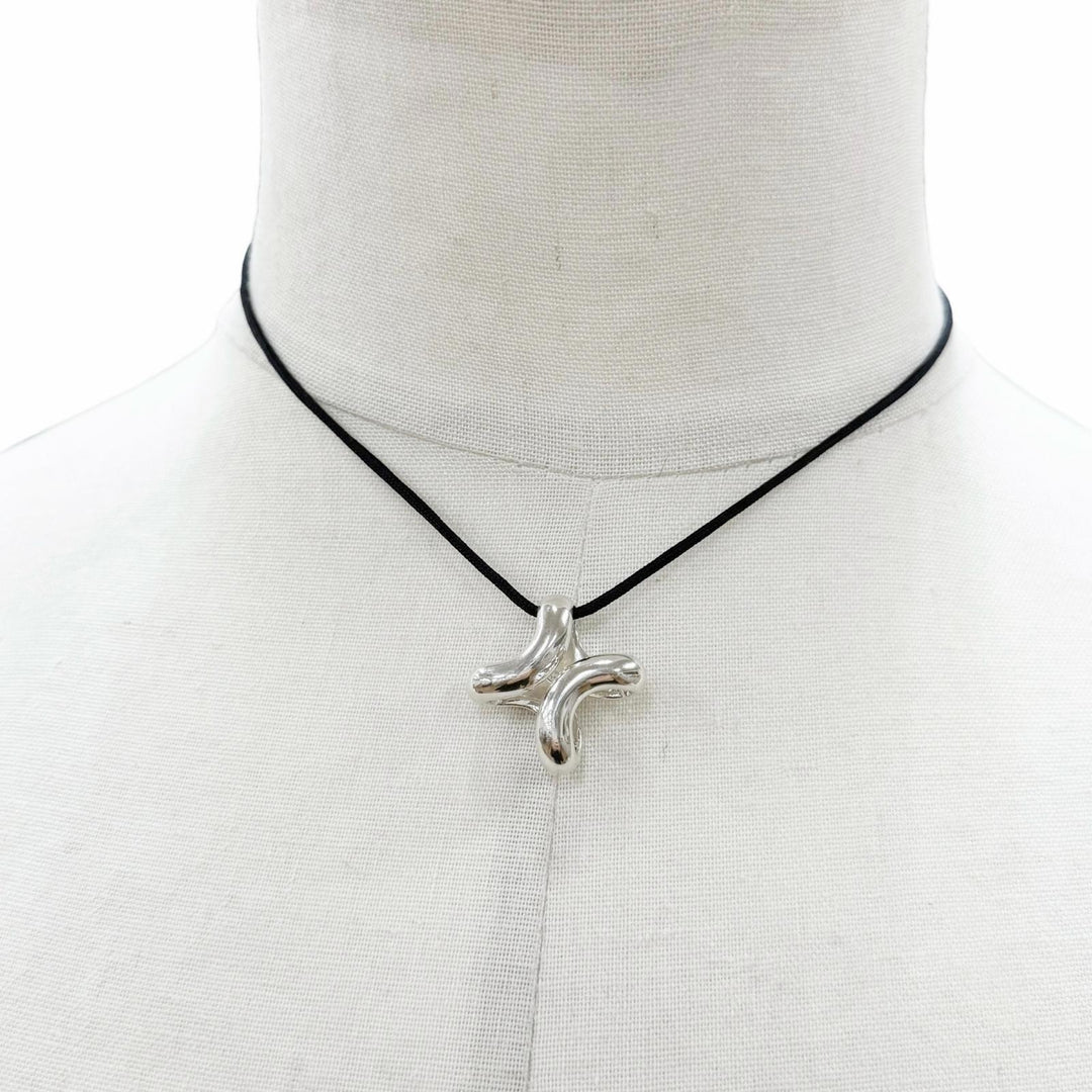 Excellent HERMES Necklace Lima PM Silver AG925 mens