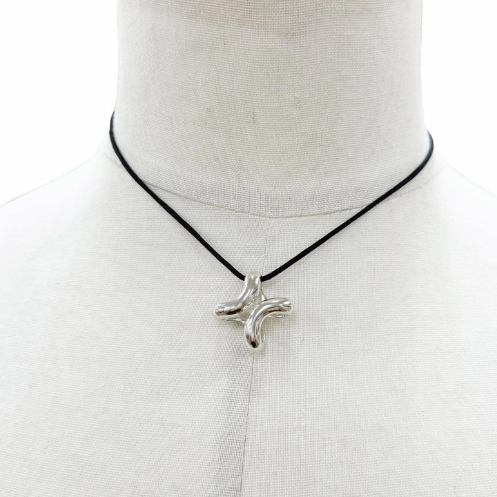 Excellent HERMES Necklace Lima PM Silver AG925 mens