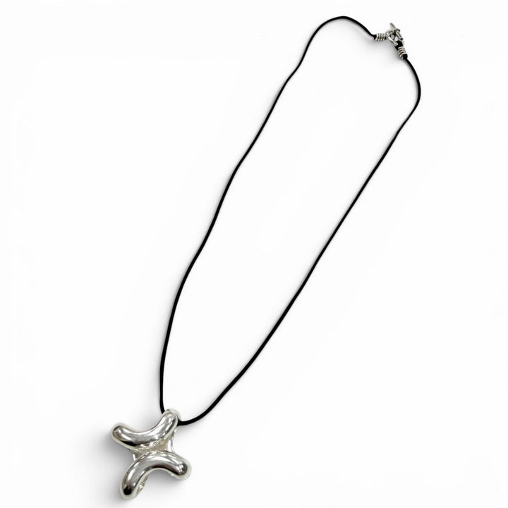 Excellent HERMES Necklace Lima PM Silver AG925 mens