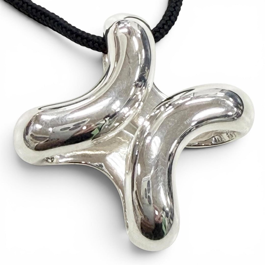 Excellent HERMES Necklace Lima PM Silver AG925 mens