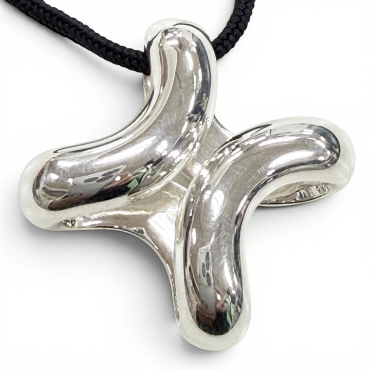 Excellent HERMES Necklace Lima PM Silver AG925 mens