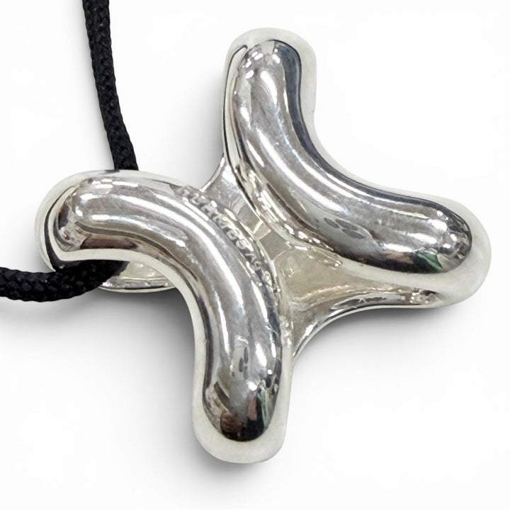 Excellent HERMES Necklace Lima PM Silver AG925 mens