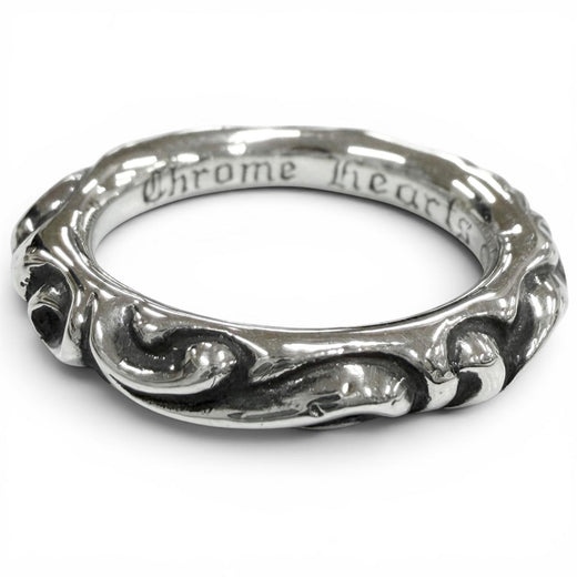 Excellent CHROME HEARTS Ring ring SCRL BAND Scroll band Silver 925 mens