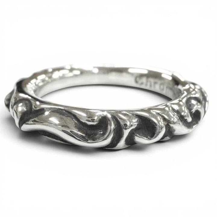 Excellent CHROME HEARTS Ring ring SCRL BAND Scroll band Silver 925 mens