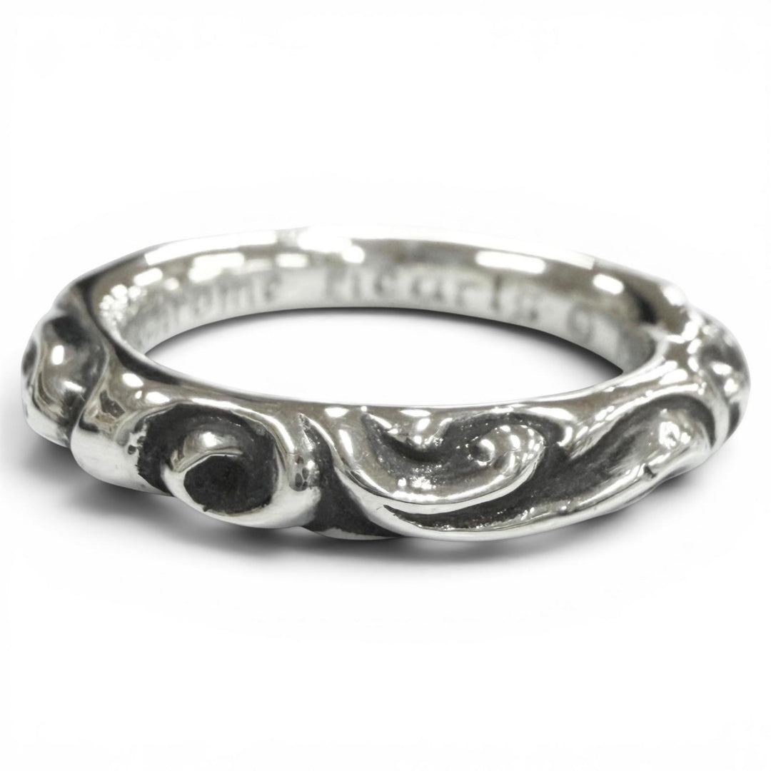 Excellent CHROME HEARTS Ring ring SCRL BAND Scroll band Silver 925 mens