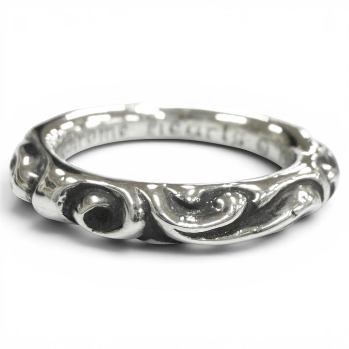 Excellent CHROME HEARTS Ring ring SCRL BAND Scroll band Silver 925 mens
