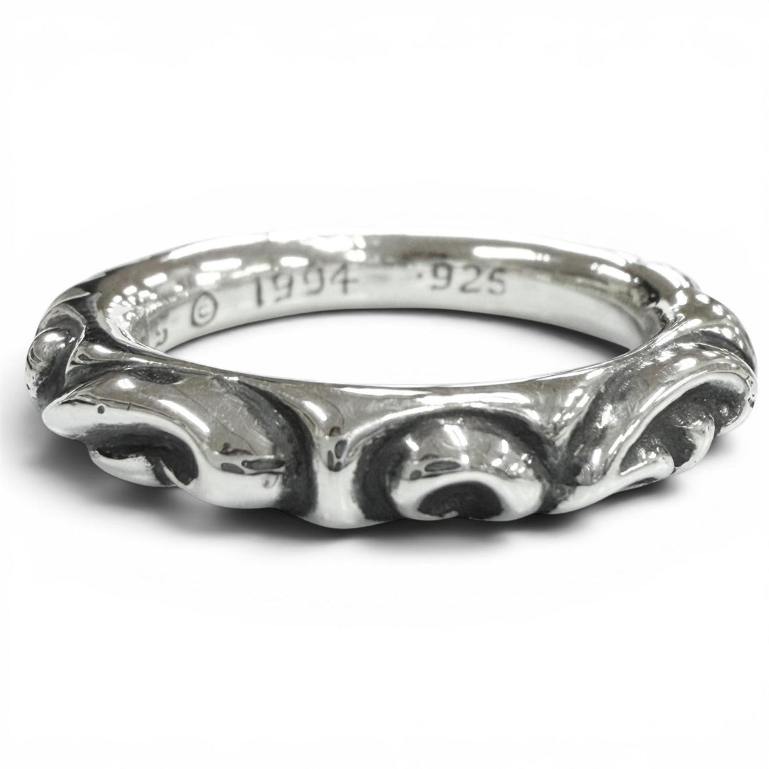 Excellent CHROME HEARTS Ring ring SCRL BAND Scroll band Silver 925 mens
