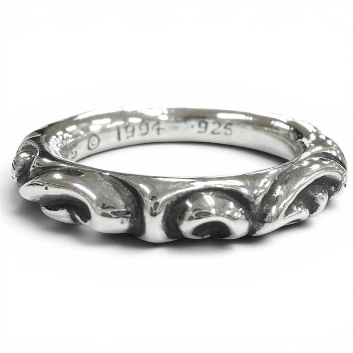 Excellent CHROME HEARTS Ring ring SCRL BAND Scroll band Silver 925 mens