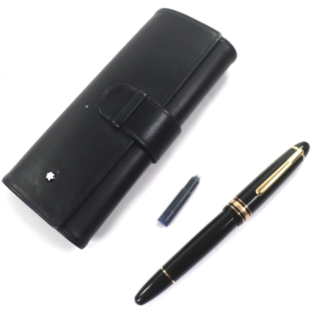 Great MONTBLANC fountain pen Meisterstück 147 Traveler white star black 14K mens