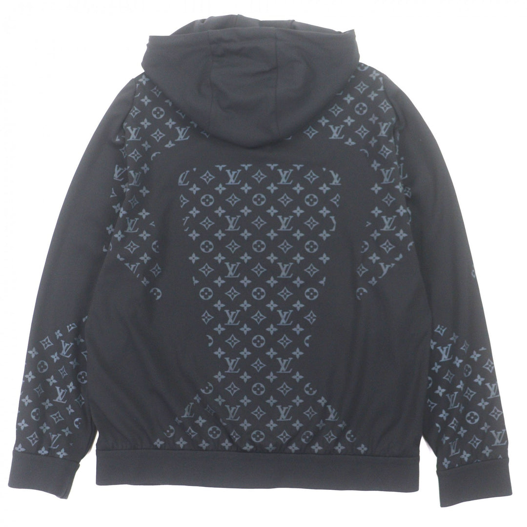 Great LOUIS VUITTON hoodie Hybrid Zip-Through Monogram black Nylon mens M 1A9GNB