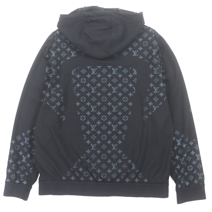 Great LOUIS VUITTON hoodie Hybrid Zip-Through Monogram black Nylon mens M 1A9GNB