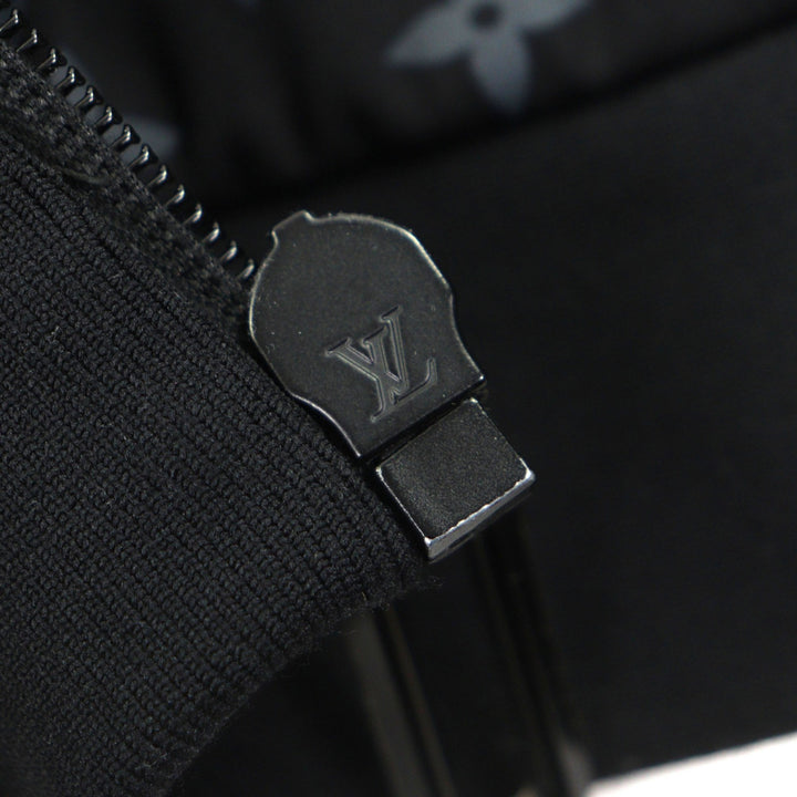 Great LOUIS VUITTON hoodie Hybrid Zip-Through Monogram black Nylon mens M 1A9GNB