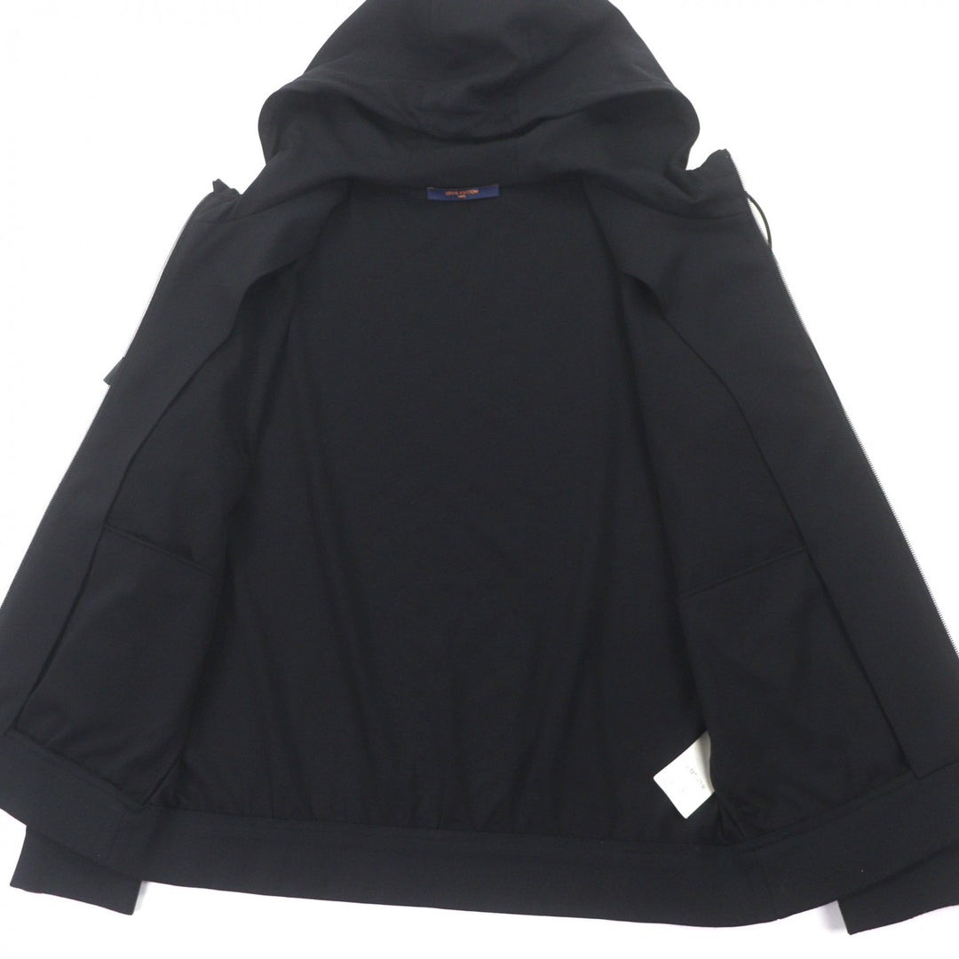 Great LOUIS VUITTON hoodie Hybrid Zip-Through Monogram black Nylon mens M 1A9GNB