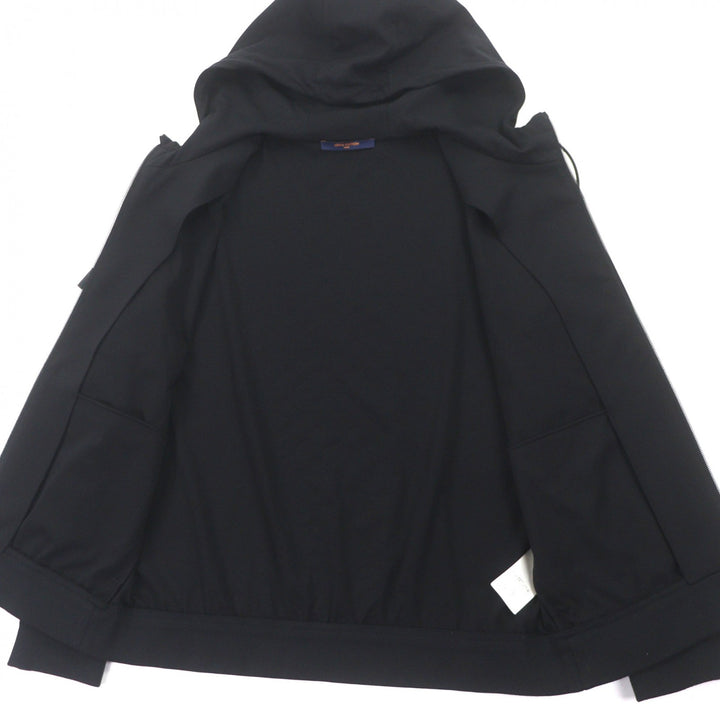 Great LOUIS VUITTON hoodie Hybrid Zip-Through Monogram black Nylon mens M 1A9GNB