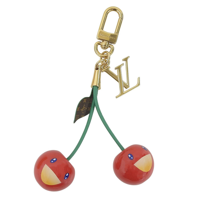 Excellent LOUIS VUITTON MURAKAMI Bag charm Red Women M02476