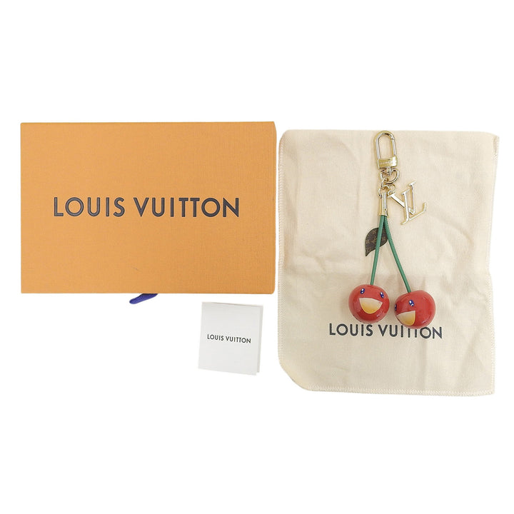 Excellent LOUIS VUITTON MURAKAMI Bag charm Red Women M02476