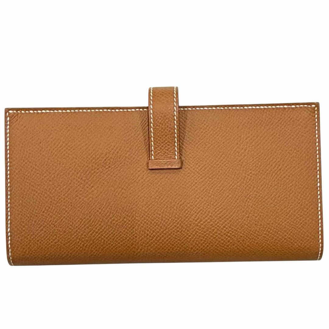 Pristine HERMES Bifold Wallet Beansufla Epsom Leather Women