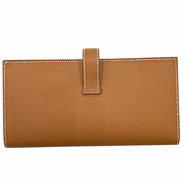 Pristine HERMES Bifold Wallet Beansufla Epsom Leather Women