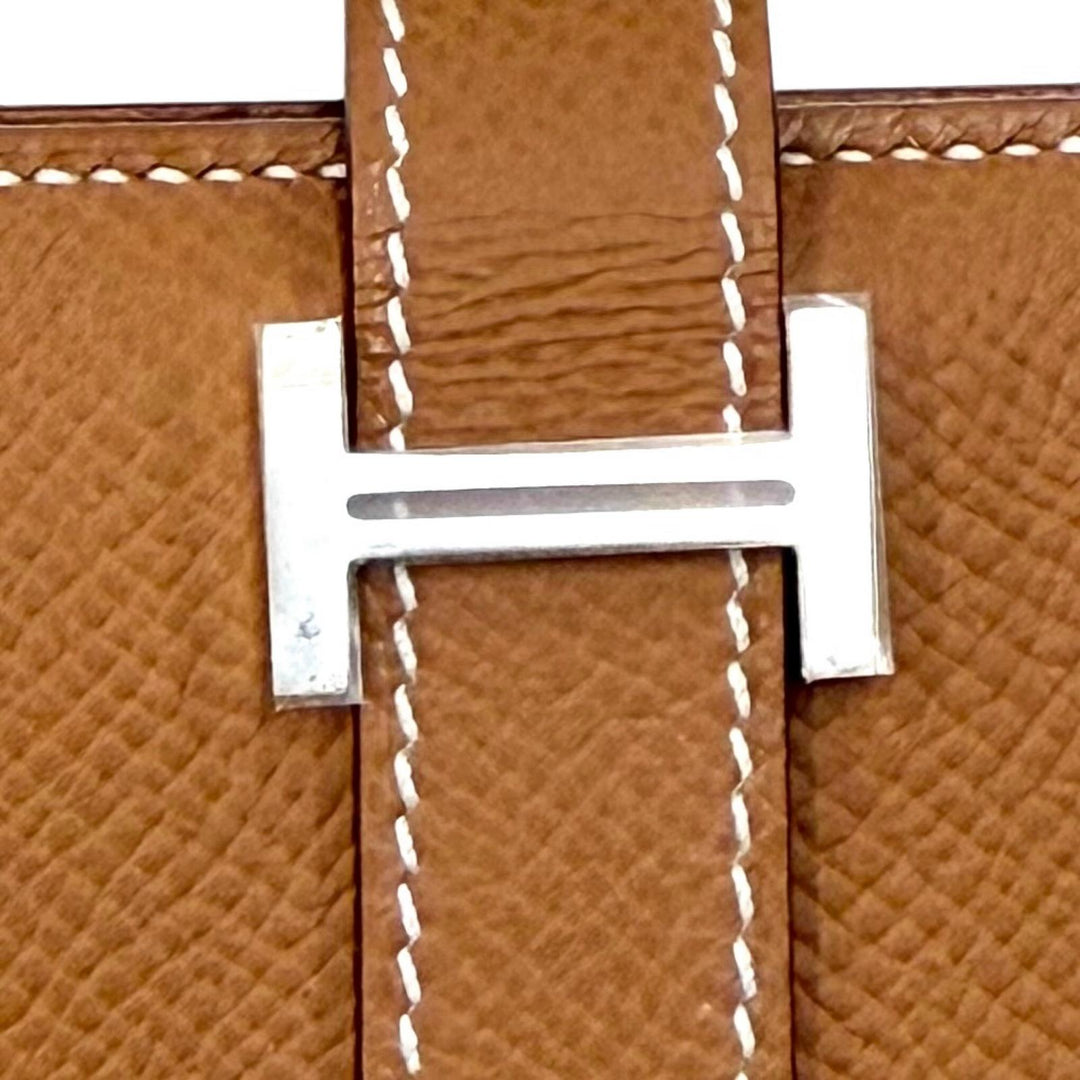 Pristine HERMES Bifold Wallet Beansufla Epsom Leather Women