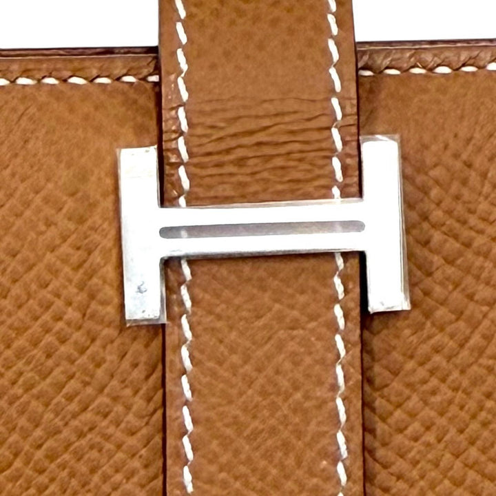 Pristine HERMES Bifold Wallet Beansufla Epsom Leather Women