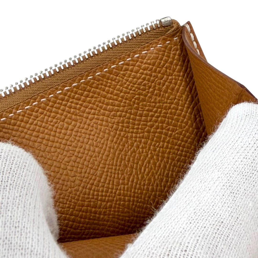Pristine HERMES Bifold Wallet Beansufla Epsom Leather Women