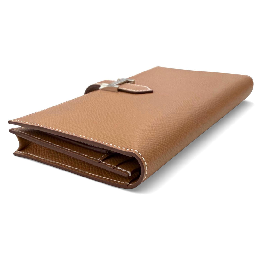 Pristine HERMES Bifold Wallet Beansufla Epsom Leather Women