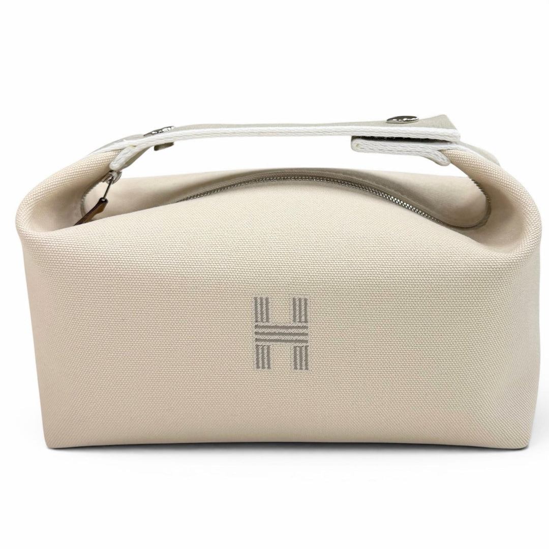 Pristine HERMES Pouch Brid a Black PM Bus pouch cotton Women