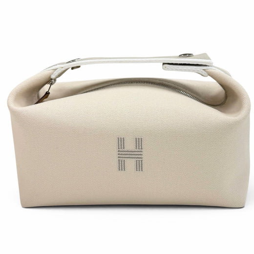 Pristine HERMES Pouch Brid a Black PM Bus pouch cotton Women