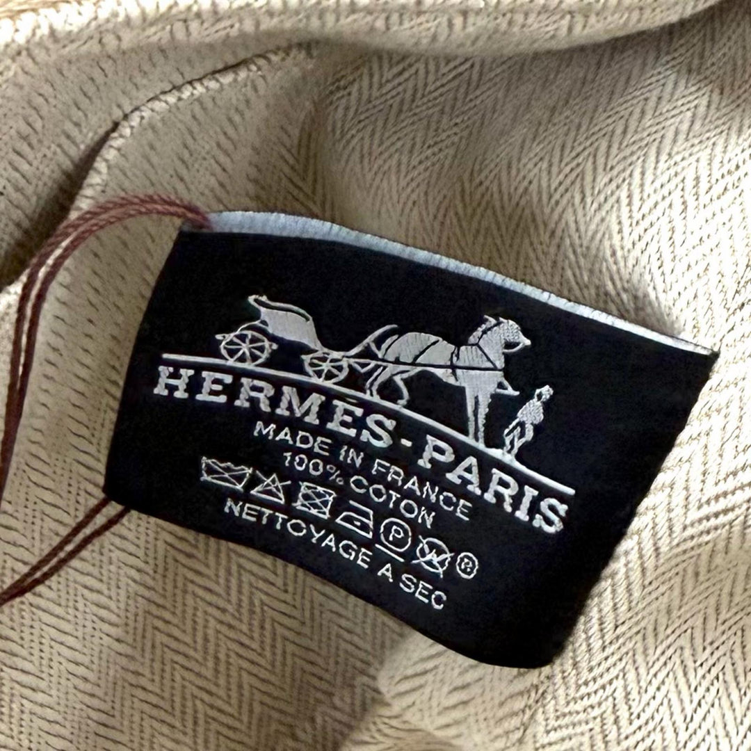 Pristine HERMES Pouch Brid a Black PM Bus pouch cotton Women