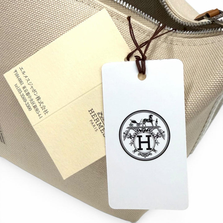 Pristine HERMES Pouch Brid a Black PM Bus pouch cotton Women