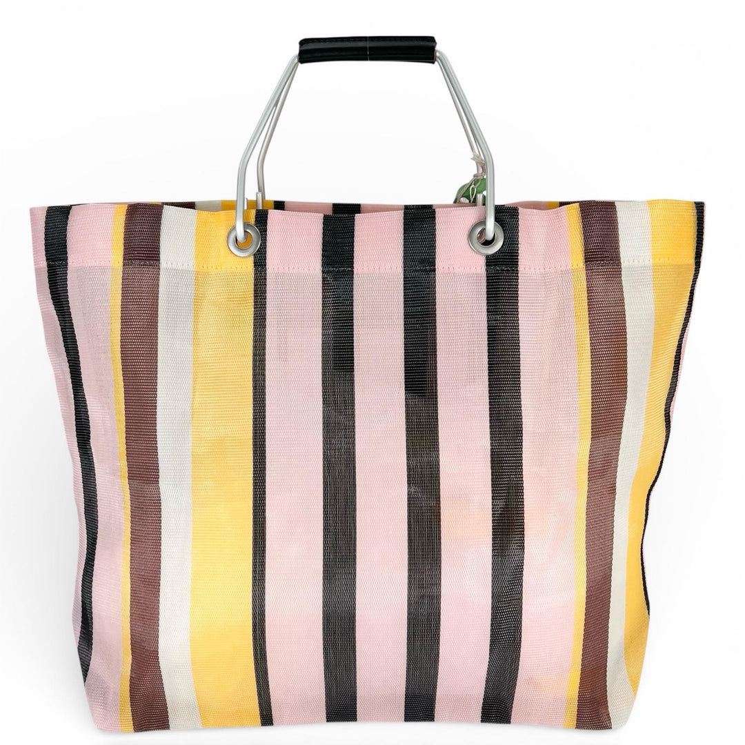 Pristine MARNI Handbag Flower cafe Marni Market Stripe multicolor SHMHR08A01