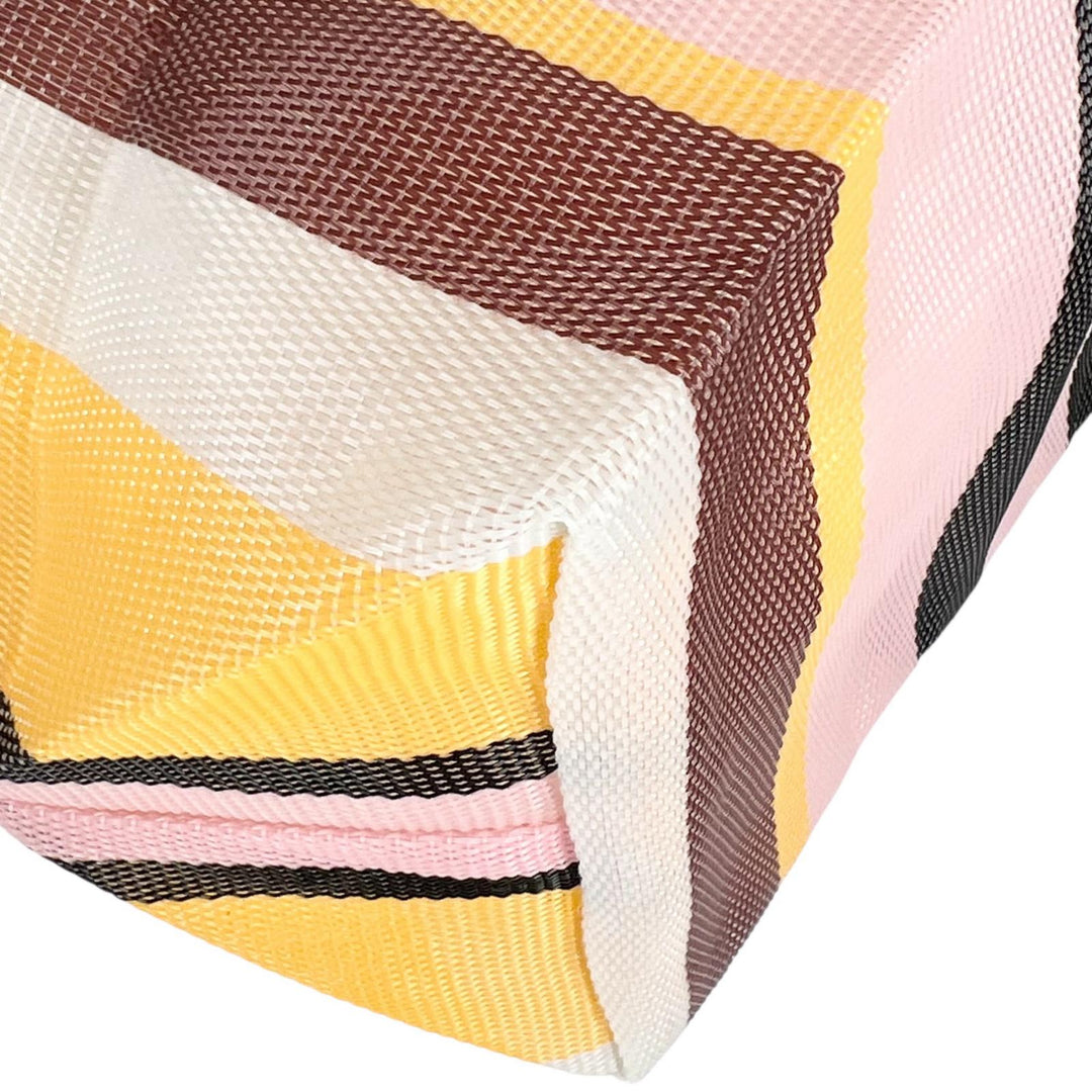 Pristine MARNI Handbag Flower cafe Marni Market Stripe multicolor SHMHR08A01