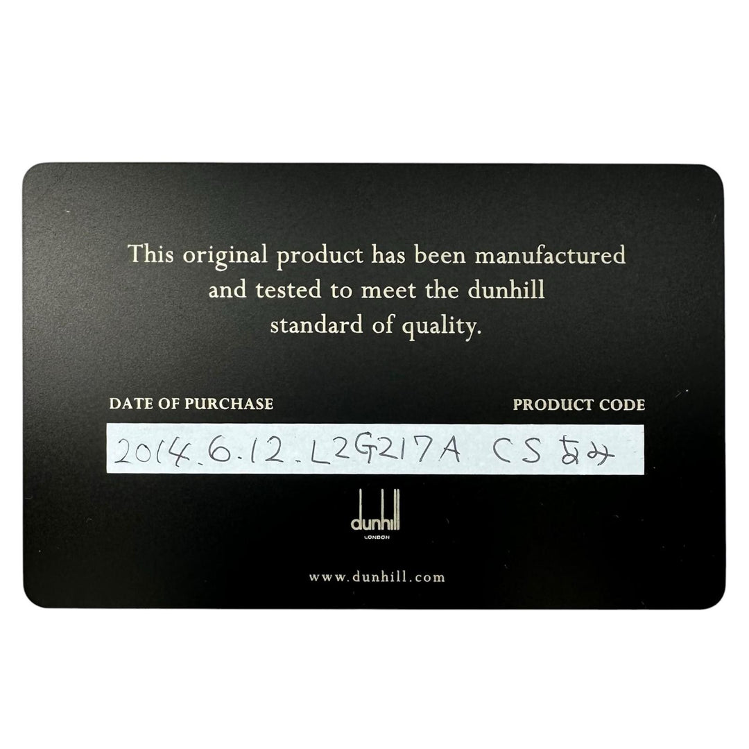 Excellent Dunhill Purse Logo-engraved wallet Bifold Wallet black leather mens